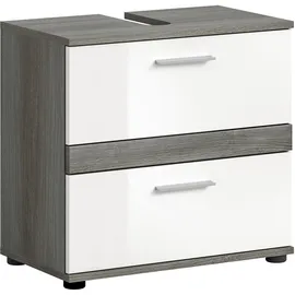 WELLTIME LUCCA Waschbeckenunterschrank 60 x 57 x 34 cm Grau/Silberfarben