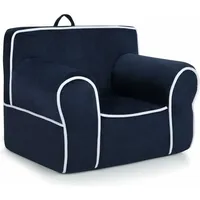 Kindersofa gepolstert, Kindersessel mit Schaumstofffüllung, Armlehne & Handgriff, Kindercouch Babysofa Samtcouch für Jungen und Mädchen bis 5 Jahren,