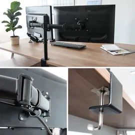 HJH Office VM-MF2 Monitor Halterung Schwarz