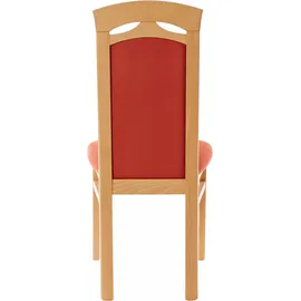 Home Affaire Esszimmerstuhl HOME AFFAIRE "Anthony", orange (terra, buchefarben), B:47cm H:101cm T:51cm, Holzwerkstoff, Stühle, Esszimmerstuhl, Holzstuhl mit dekorativen Fräsungen