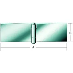 VORMANN Möbel-Tischband L 100mm,B 32mm Eisen