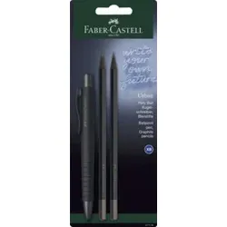 FABER CASTELL Schreibset 3tlg.PolyBall Urban all black 241124