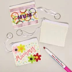 Schlüsselring-Geldbörsen (pro Set 6) Bastelsets