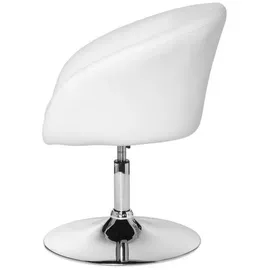 KADIMA DESIGN Loungesessel LIFT, Retro-Design, verstellbare Sitzhöhe, Trompetenfuß, in Schwarz oder Weiß