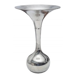 Casa Padrino Antik Stil Barock Blumenvase Raw Aluminium 90cm - Pflanzentopf - Hotel Dekoration - Blumengefäss Standvase