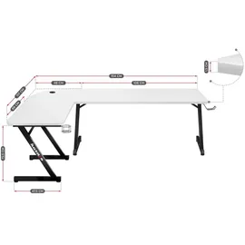 huzaro Schreibtisch Hero 7.0 Weiß