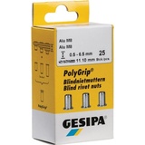 Gesipa Blindnietmutter PolyGrip Nietschaft dxl 7x13,5mm M5 VA A2 50 St.GESIPA