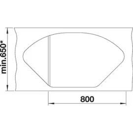 Blanco Blancodelta II-F rechts Einbauspüle Silgranit grau 1042 x 560 mm Handbetätigung