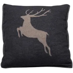 David Fussenegger Kissenhülle Sylt 'Hirsch' 50 x 50 cm (Farbe: Braun)