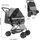Vevor Hundebuggy 20 kg Tragkraft Schwarz