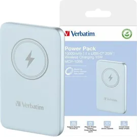 Verbatim Charge 'n' Go 10000 mAh Kabelloses Aufladen Blau