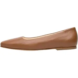 Ballerina HENRY STEVENS "Audrey B Businessschuh", Damen, Gr. 37, braun, Leder, elegant, Schuhe, Damen Halbschuhe Leder handgefertigt, Slipper