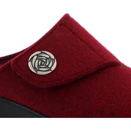 Berkemann Teresa Hausschuh, dunkelrot, Filz, Weite H, Wechselfußbett 5061-258 40 2/3 EU