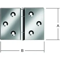 Vormann Tür-Scharnier breit B133xH90mm,gerollt verzinkt