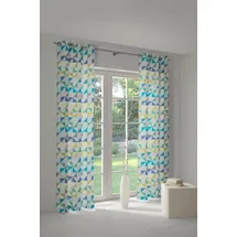 Wirth Vorhang WIRTH "Berlare" Gr. 5, blau, B:132cm H:255cm, Jacquard, Baumwolle, Polyester, Gardinen