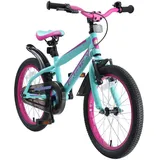 Bikestar Kinderfahrrad Urban Jungle 18-Zoll türkis/rosa Türkis 18 Zoll für Mädchen und Jungen ab 5 Jahre | Kinderrad | Fahrrad für Kinder & Berry | Türkis
