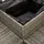 vidaXL Gartensofa in L-Form mit Tisch und Kissen Grau Poly Rattan
