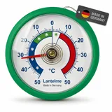 Lantelme Kühlschrankthermometer selbstklebend Thermometer auch für Gefrierschrank Eisfach Kühltheke Kühlzelle Kühlfach Kühlschrank zum ankleben Bimetall und Analog (Grün)