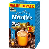 MOKATE® NYCOFEE 2in1 Instantkaffee Classic | 10 Sticks x 10g | Instant Kaffee Getränkepulver aus löslichem Bohnenkaffee Smooth & Creamy Pulver Getränke Cremiger Geschmack Intensives Aroma