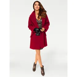 Wolljacke HEINE, Damen, Gr. 36, rot, 80% Wolle, 20% Polyamid, unifarben, Langarm, Jacken