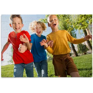 Personalisiertes Fotopuzzle mit eigenem Bild und Text gestalten - 120 Teile, 29 x 20 cm - Fotogeschenk - Puzzle mit eigenem Foto Bedrucken
