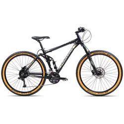 Chrisson Hitter Mountainbike Fully 27,5 Zoll Damen Herren 170 - 185 cm MTB Fahrrad 27 Gänge Trailbike schwarz 46 cm