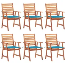 vidaXL Gartenstuhl 60,1 x 69,5 x 33,6 cm blau 6 St.