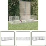 The Living Store - Kaninchenkäfig 4 Paneele 217x79x54 cm Verzinktes Eisen - Kaninchenkäfig - Hasenstall - Kleintierhaus - Tierheim