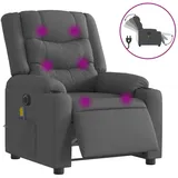 vidaXL Massagesessel Elektrisch Dunkelgrau Stoff