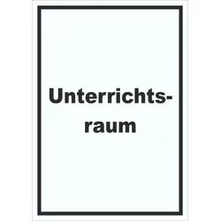 Unterrichtsraum Schild mit Text Schule Schulung hochkant A5 (148x210mm)