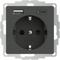 2USB USB-Steckdose 2U-449542 Anthrazit