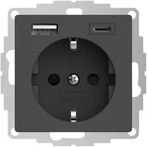 2USB USB-Steckdose 2U-449542 Anthrazit
