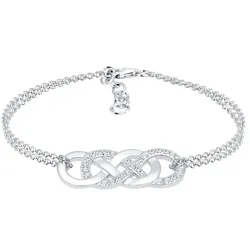 Elli Infinity Liebe Kristalle 925 Silber silberfarben Damen 