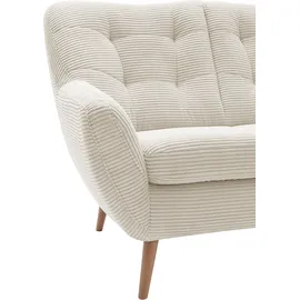 exxpo - sofa fashion 3-Sitzer EXXPO - SOFA FASHION "Scandi, bequem, aufwendige Rückenpolsterung für mehr Sitzkomfort", beige, B:187cm H:92cm T:92cm, Sofas, aktuelle Farben in hochwertigen Bezugsqualitäten, Holzfuß