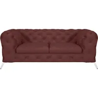 Home Affaire Chesterfield-Sofa »Amaury« aufwändige Knopfheftung, moderne Chesterfield Optik, Fußfarbe wählbar rosa