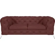 Home Affaire Chesterfield-Sofa »Amaury« aufwändige Knopfheftung, moderne Chesterfield Optik, Fußfarbe wählbar rosa