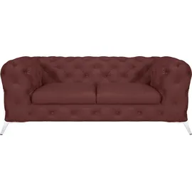 Home Affaire Chesterfield-Sofa »Amaury« aufwändige Knopfheftung, moderne Chesterfield Optik, Fußfarbe wählbar rosa