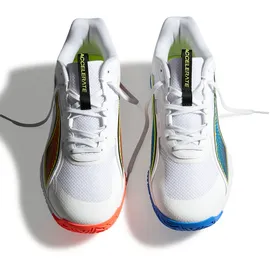Puma Accelerate Pro 4 Game On Damen - weiß, Größe 44 1⁄2 EU, Puma leuchtendes Rot, Ultrablau, 44.5