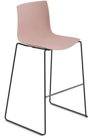 Arper Barhocker Catifa 46 einfarbig Kufengestell Schwarz