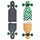 Apollo Twin Tip DT Longboard Flores " in holz/grün/schwarz/weiß | Gr.: onesize