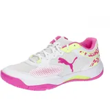 Puma Unisex Adults' Sport Shoes SOLARCOURT RCT Tennis Shoes, PUMA WHITE-RAVISH-FAST YELLOW, 44.5