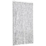 vidaXL Fliegenvorhang Hellgrau und Dunkelgrau 100x200 cm Chenille