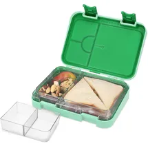 Navaris Bento Box Lunch Box Brotdose Vesperbox - auslaufsicher mit variablen Fächern - herausnehmbare Innenschale - Brotdose - grün