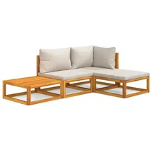 vidaXL Garten-Lounge-Set 4-tlg. braun