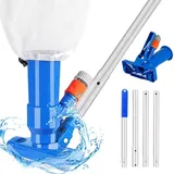 MEISHANG Poolsauger Staubsauger,Pool Staubsauger mit 1.4M Aluminiumstange,Pool Reinigung Bodensauger