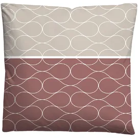 Castell biberna Biber-Bettwäsche ORIENTA, Burgund - Orange - Grau - 135 x 200 cm - Baumwolle, Polyester, - mit Reißverschluss