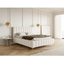 Selsey Polsterbett mit Bettkasten ¦ creme ¦ Maße cm B: 160 H: 126