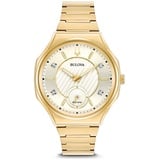 Bulova Curv Gold Damen Armbanduhr 97P136