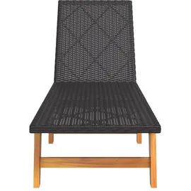 vidaXL Sonnenliege 75 x 58 x 87 cm Schwarz