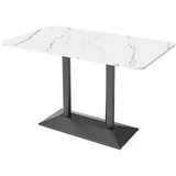 360Home Esszimmertisch 120 x 75 x 60 cm schwarz/weiß